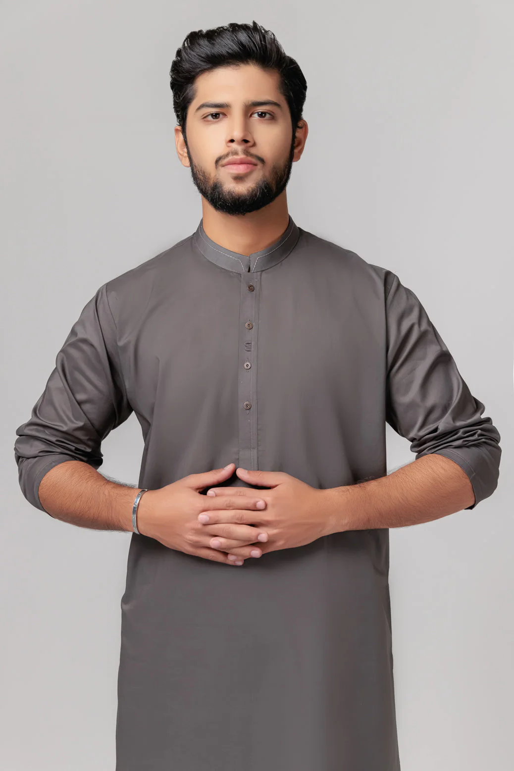 O-GRAY-COTTON-KURTA SHALWAR (KSRS23-045) - Image 5