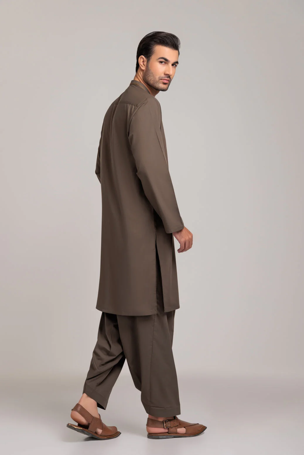 O-GREEN-BLENDED-KURTA SHALWAR (KSRS23-031) - Image 5