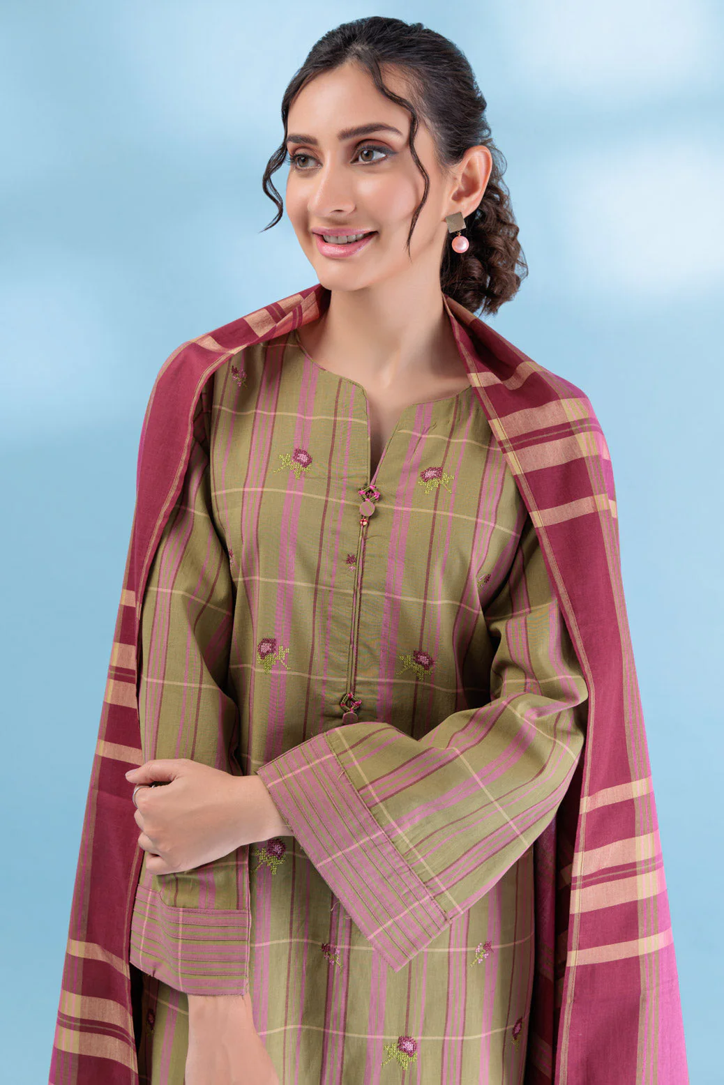 O-GREEN-YARN DYED-2 PIECE (PWS2232P17) - Image 2