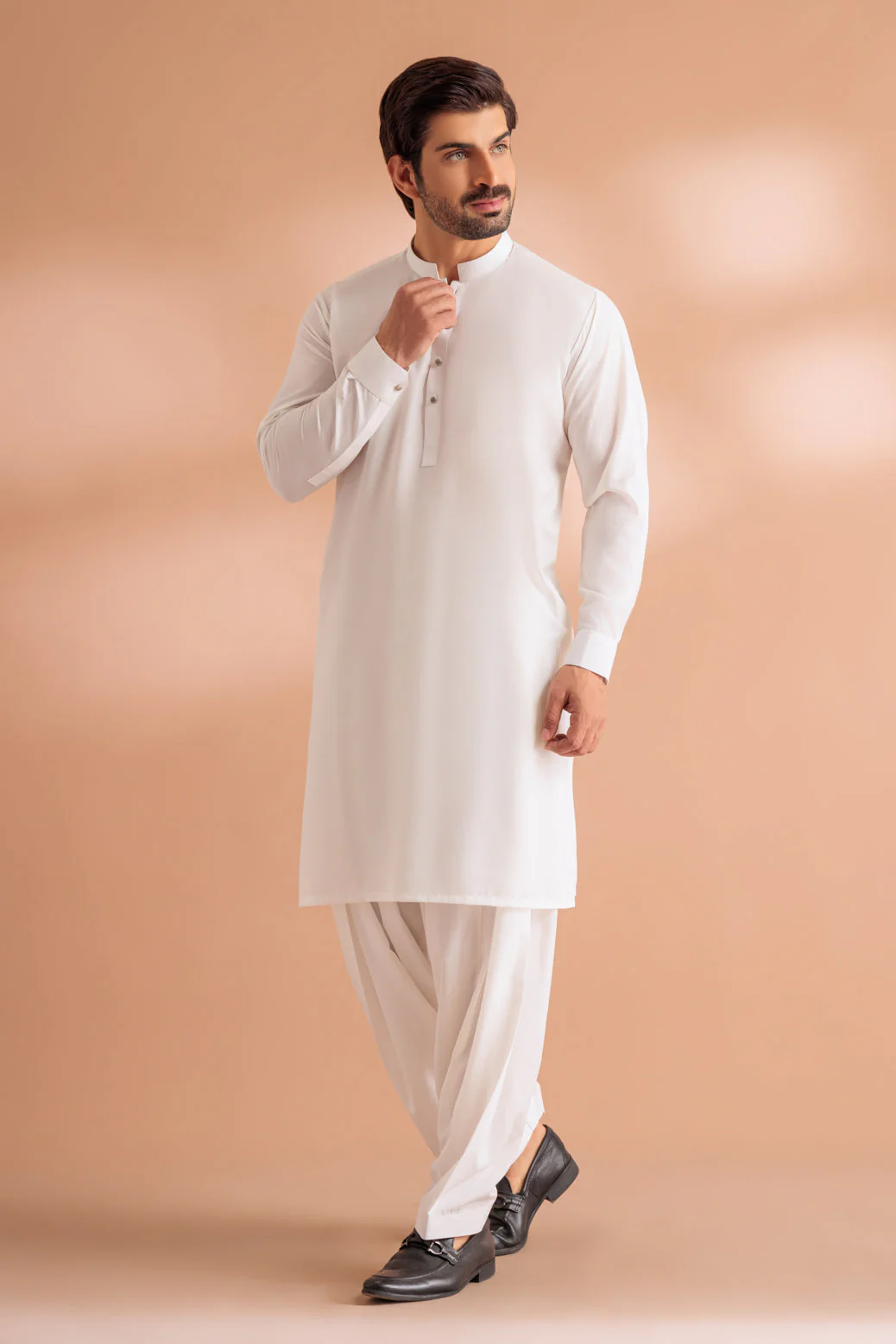 O-WHITE-BLENDED-SHALWAR SUIT - (GSBS24-004) - Image 4