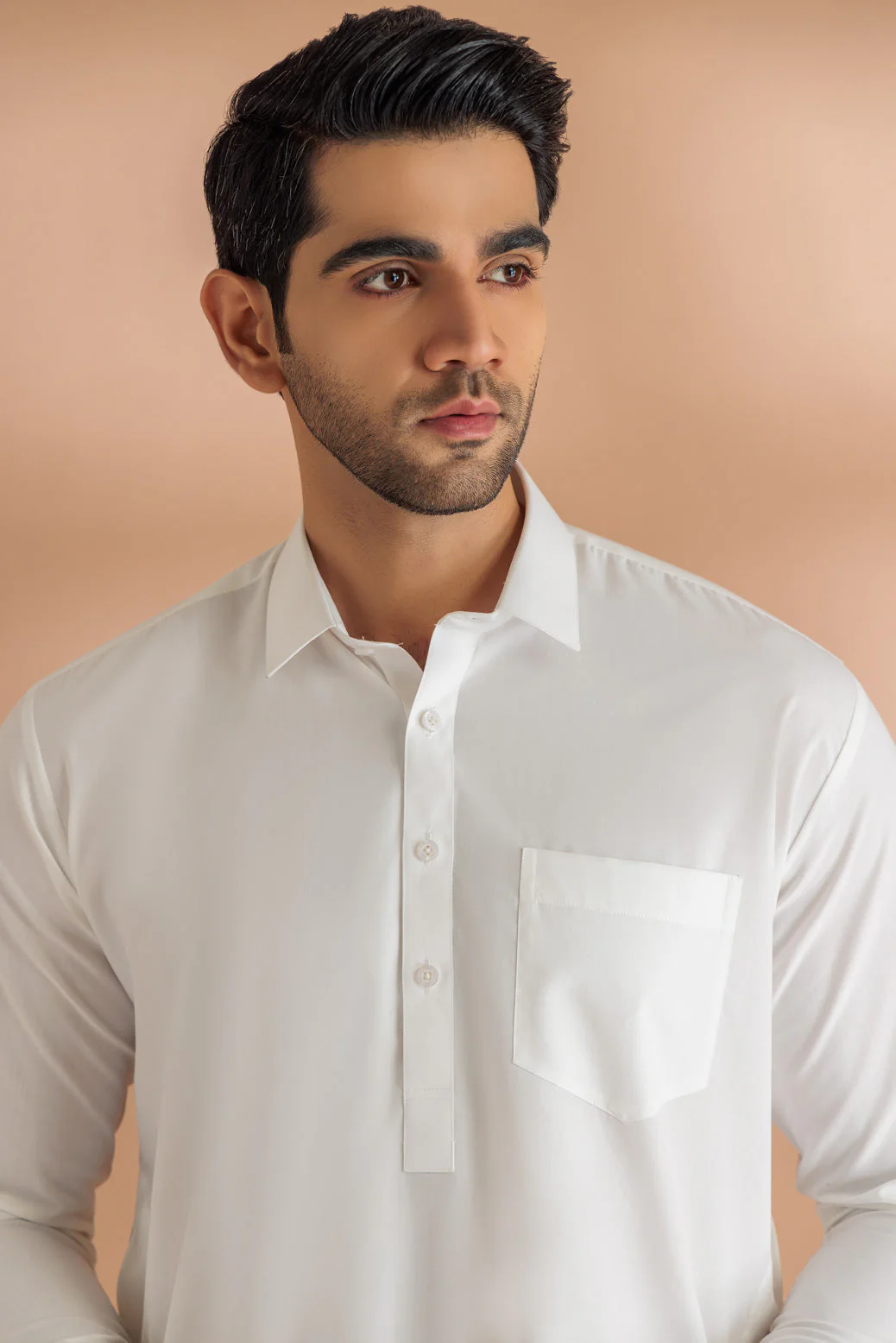 O-WHITE-BLENDED-SHALWAR SUIT - (GSSB23-006) - Image 3