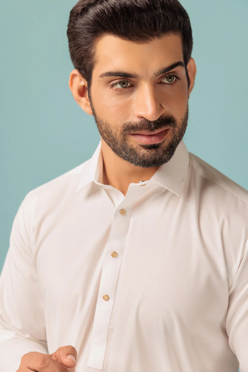 O-WHITE-BLENDED-SHALWAR SUIT - (GSSW23-002) - Image 4