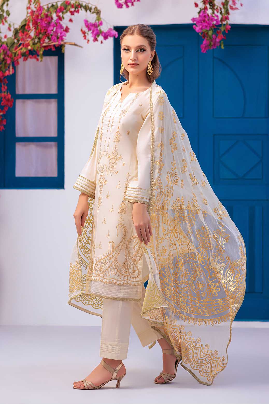O-WHITE-CAMBRIC-3 PIECE (BSHS233P16) - Image 2