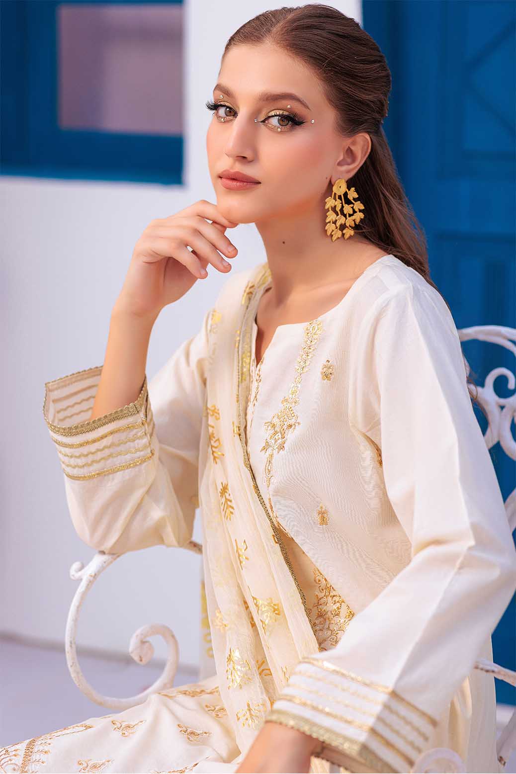 O-WHITE-CAMBRIC-3 PIECE (BSHS233P16) - Image 3