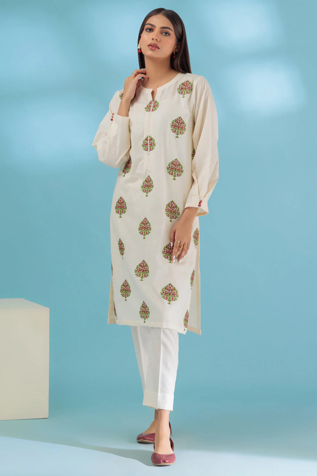 O-WHITE-JACQUARD-2 PIECE (BSAS232P42) - Image 2