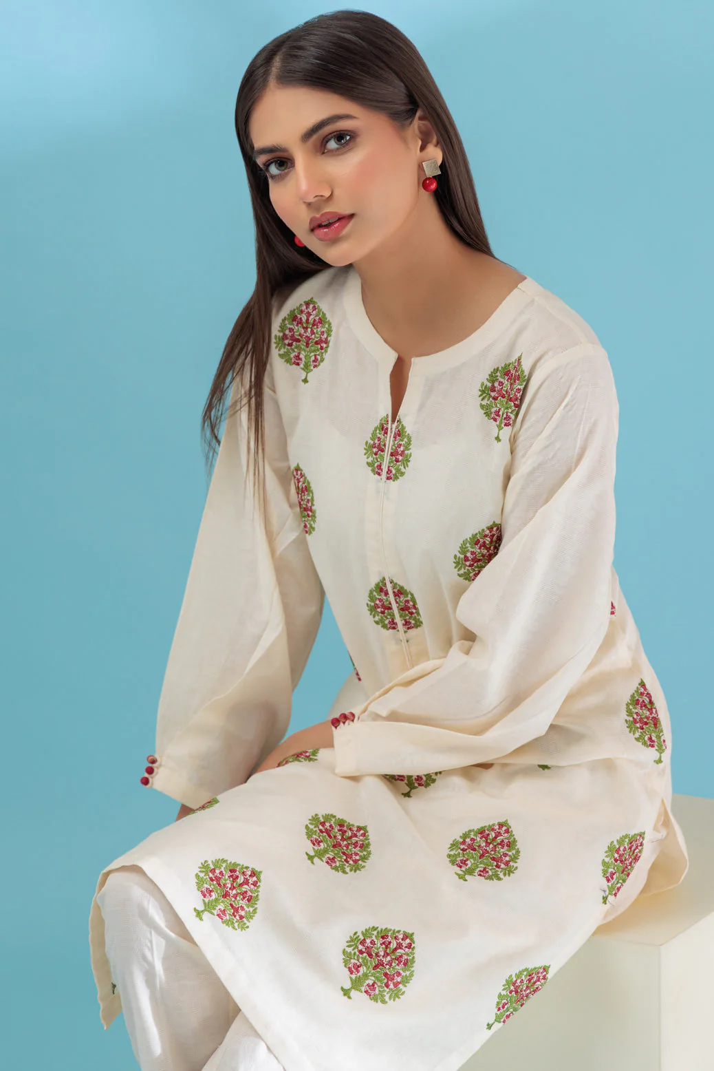 O-WHITE-JACQUARD-2 PIECE (BSAS232P42) - Image 3
