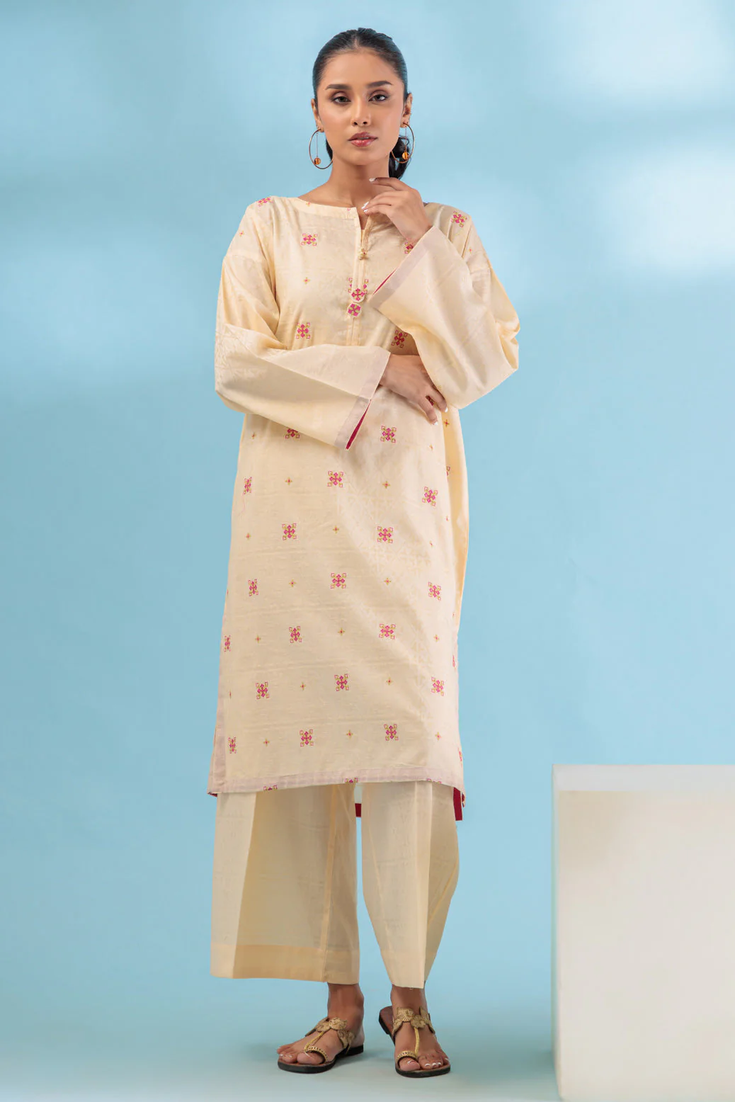 O-WHITE-JACQUARD-2 PIECE (PWS1232P05) - Image 3