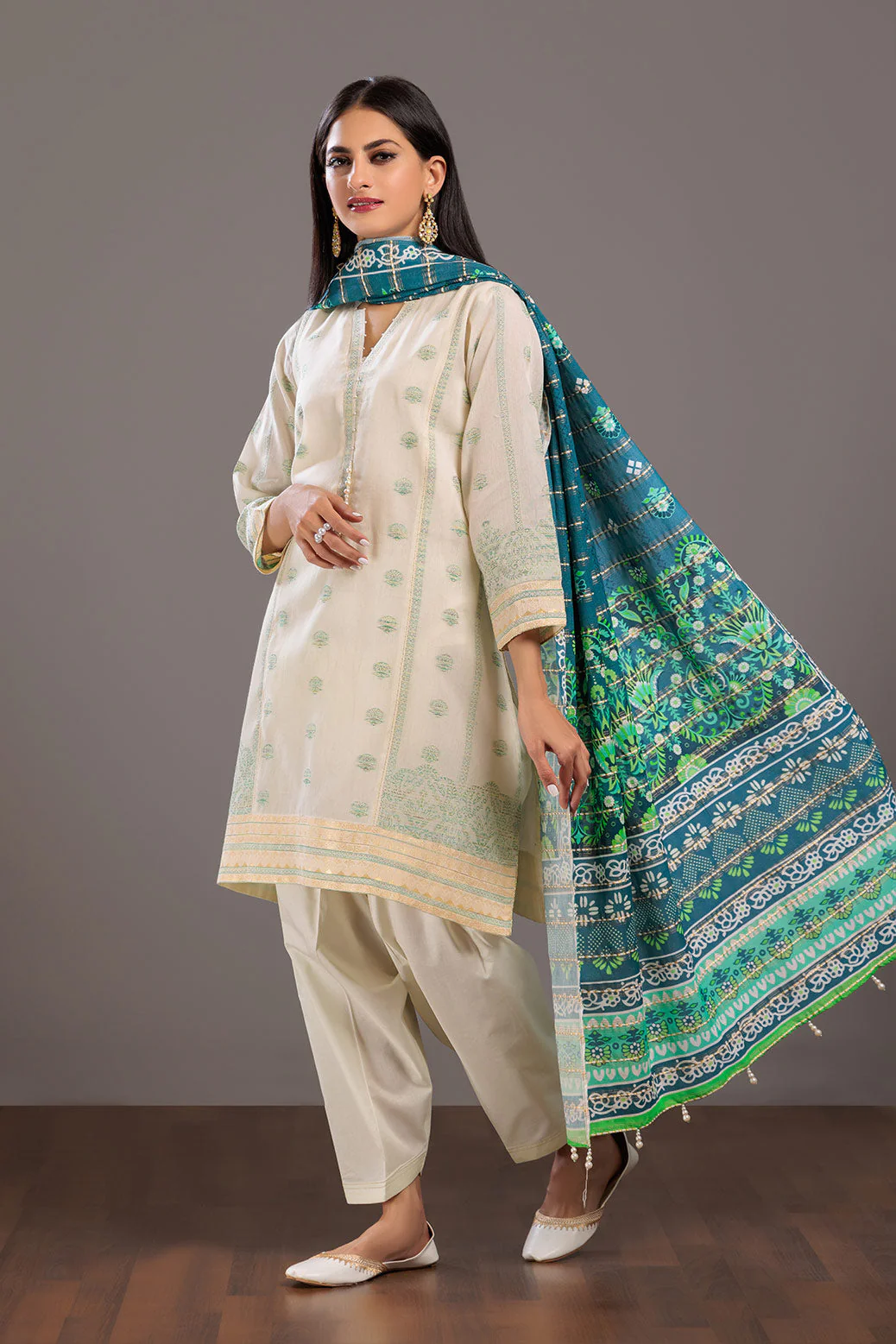 O-WHITE-JACQUARD-3 PIECE (BSRS233P15) - Image 2