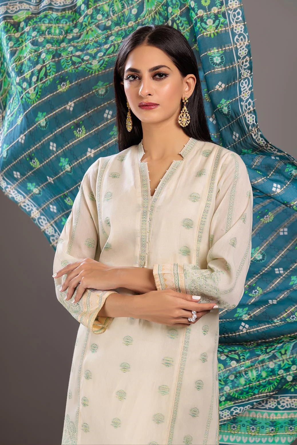 O-WHITE-JACQUARD-3 PIECE (BSRS233P15) - Image 4