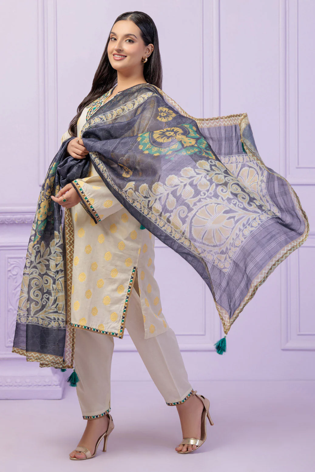 O-WHITE-JACQUARD-3 PIECE (SS6243P15) - Image 2