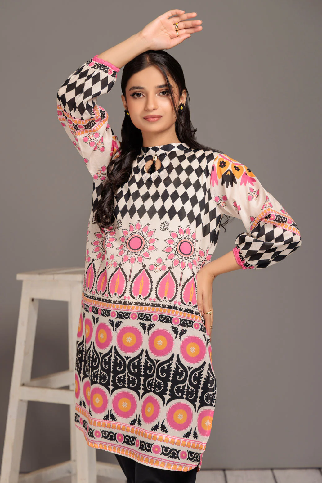 O-WHITE-LAWN-1 PIECE (SAK231P04) - Image 3