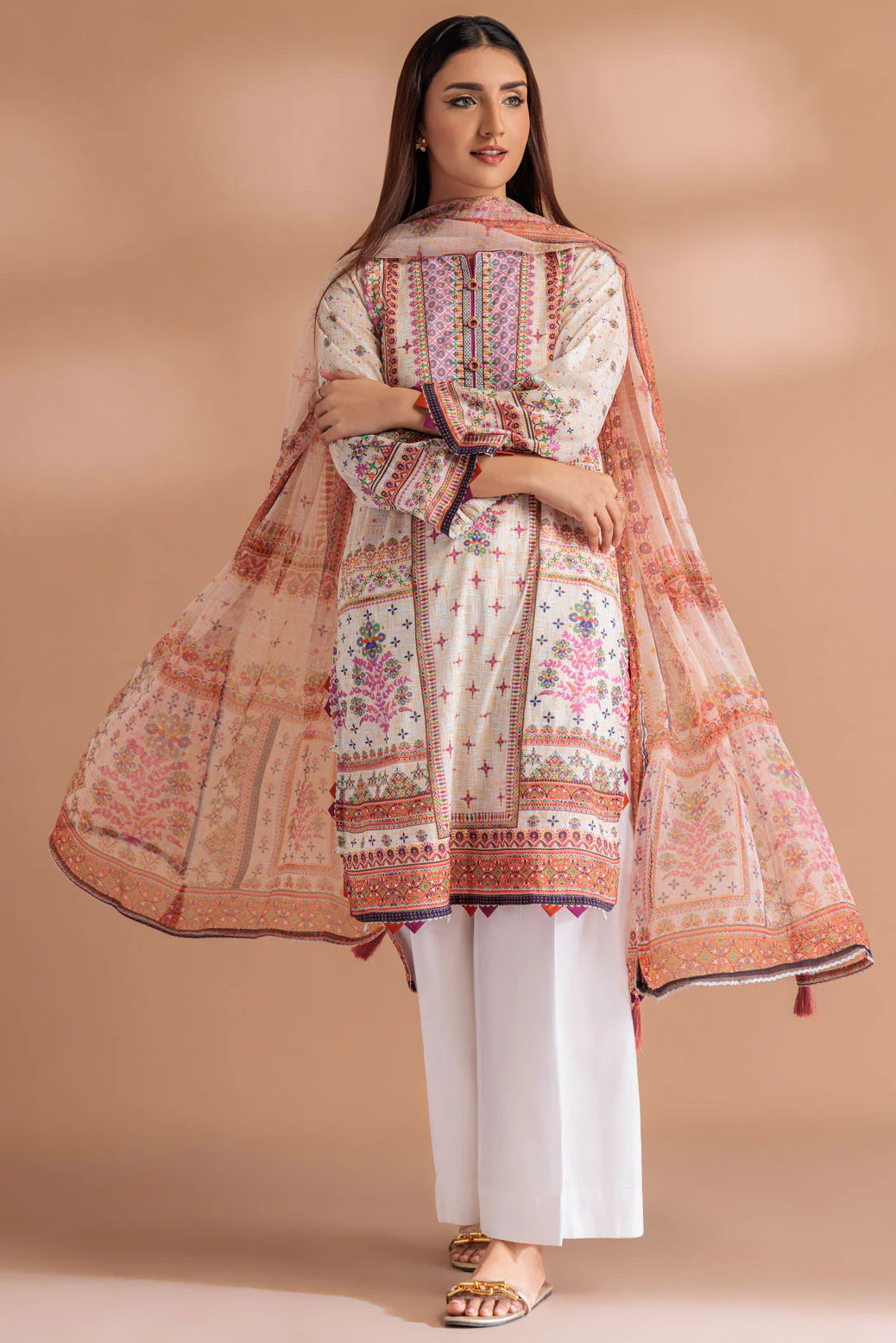O-WHITE-LAWN-2 PIECE (SSS232P35) - Image 3