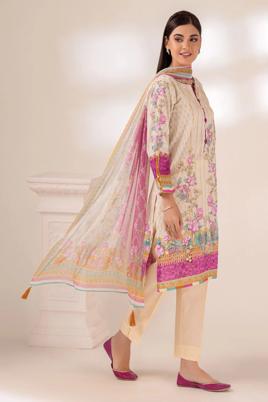 O-WHITE-LAWN-3 PIECE (SAS233P23) - Image 3