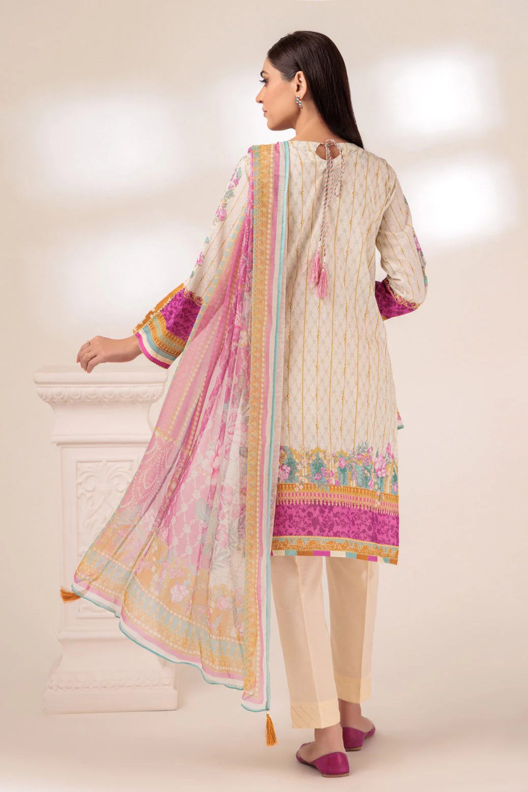 O-WHITE-LAWN-3 PIECE (SAS233P23) - Image 4