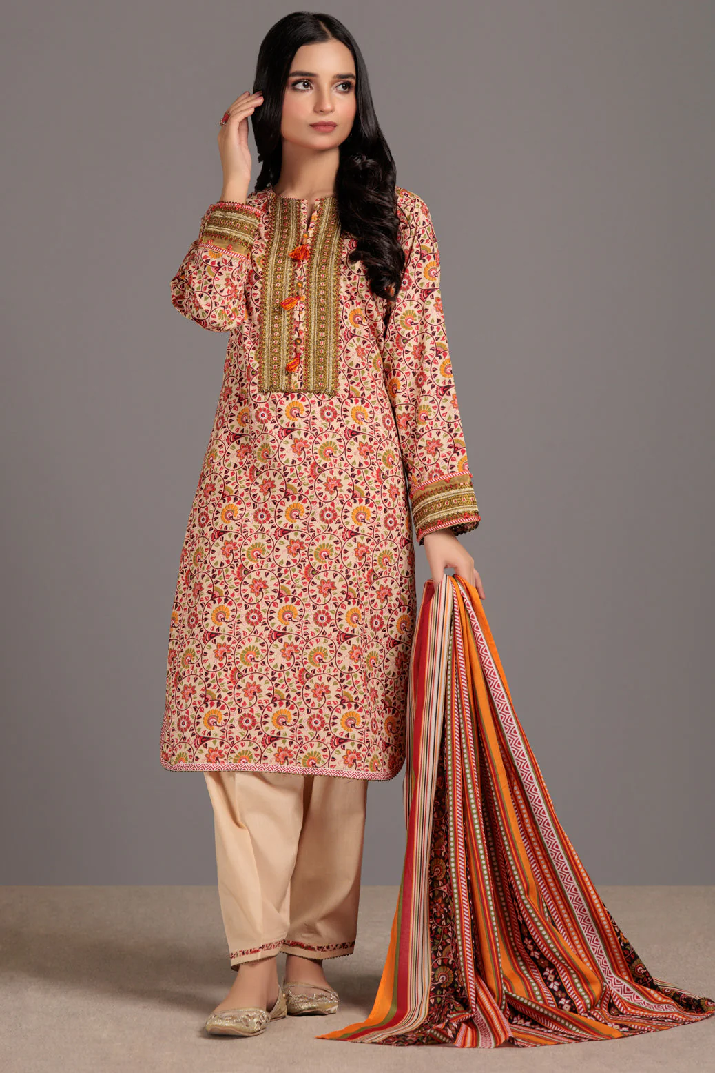 O-WHITE-LAWN-3 PIECE (SAS233P40) - Image 3