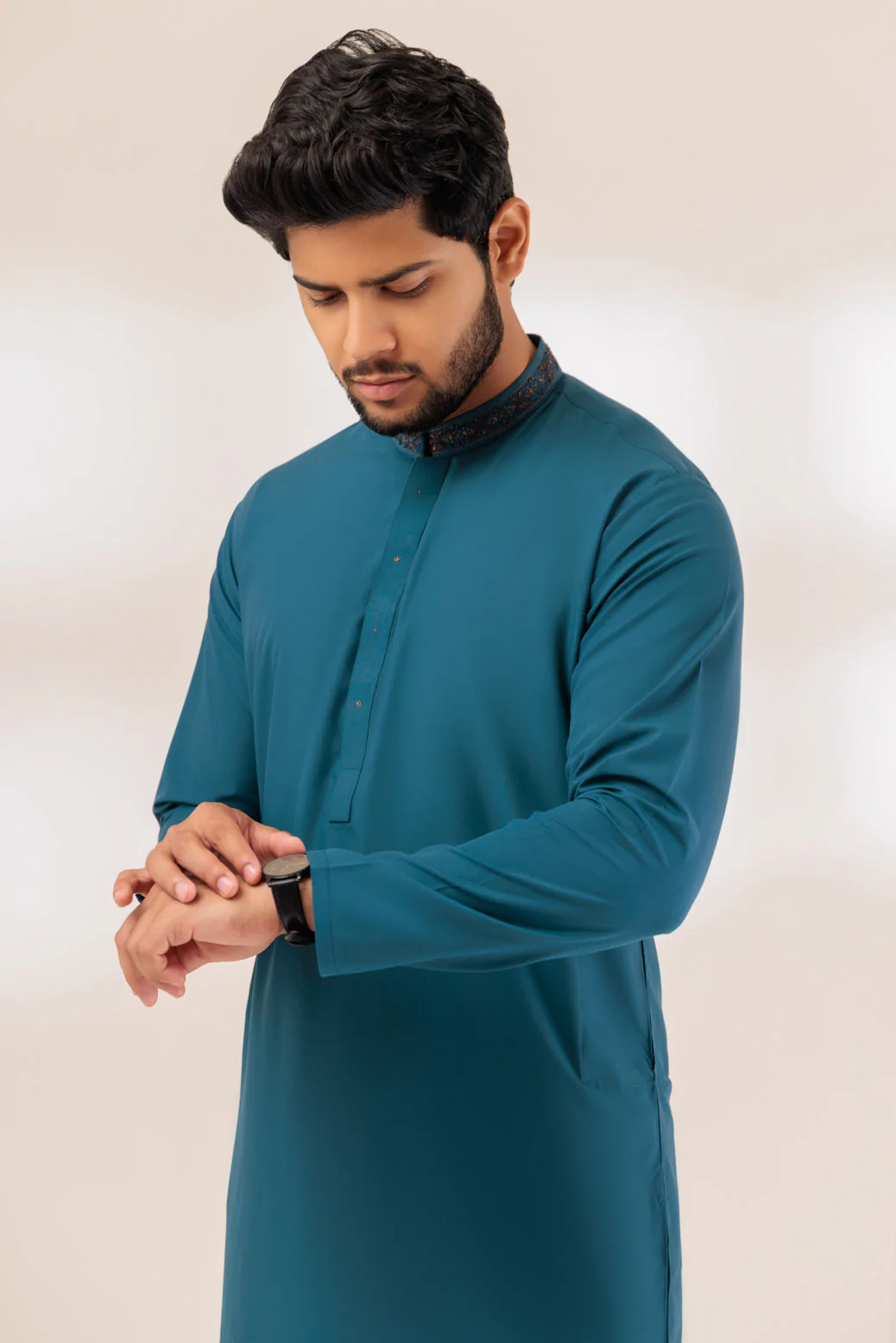 OCEAN-BLENDED-KURTA PAJAMA TROUSER - (KSS23-062) - Image 2