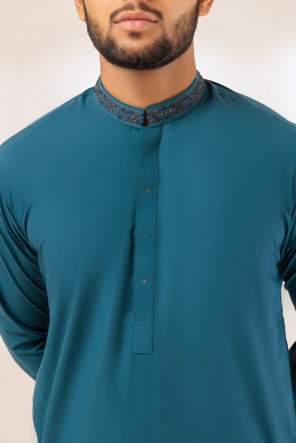 OCEAN-BLENDED-KURTA PAJAMA TROUSER - (KSS23-062) - Image 4