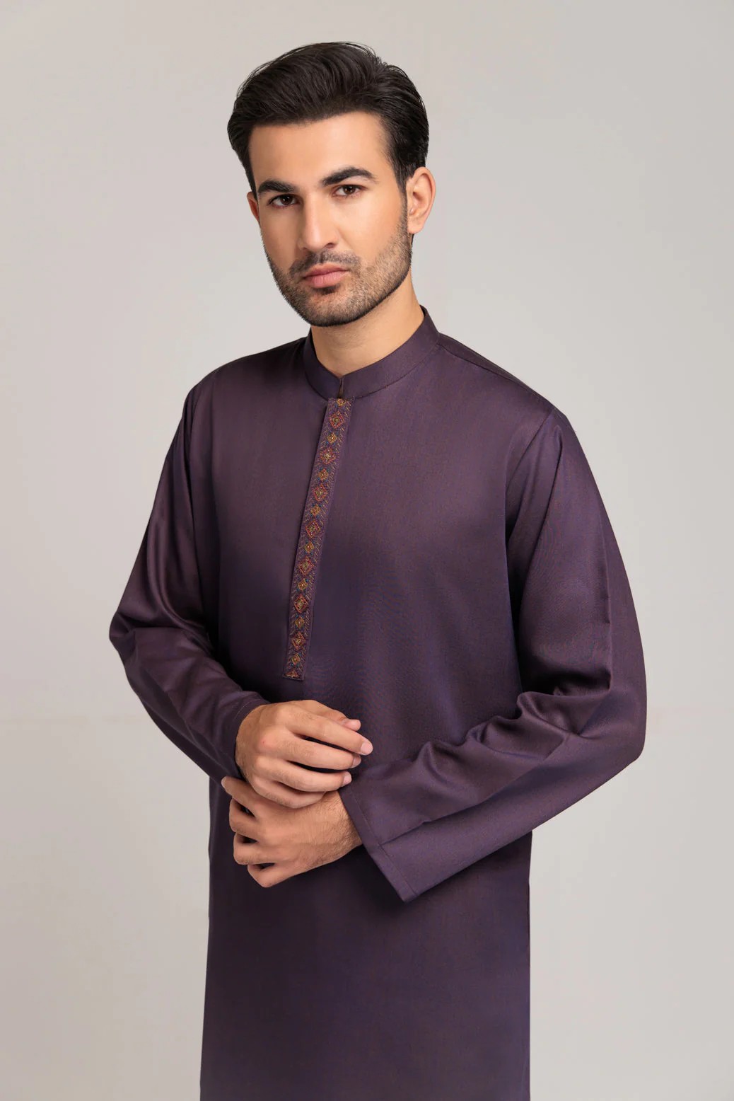 OLD WINE-BLENDED-KURTA SHALWAR (KSRW22-031) - Image 3
