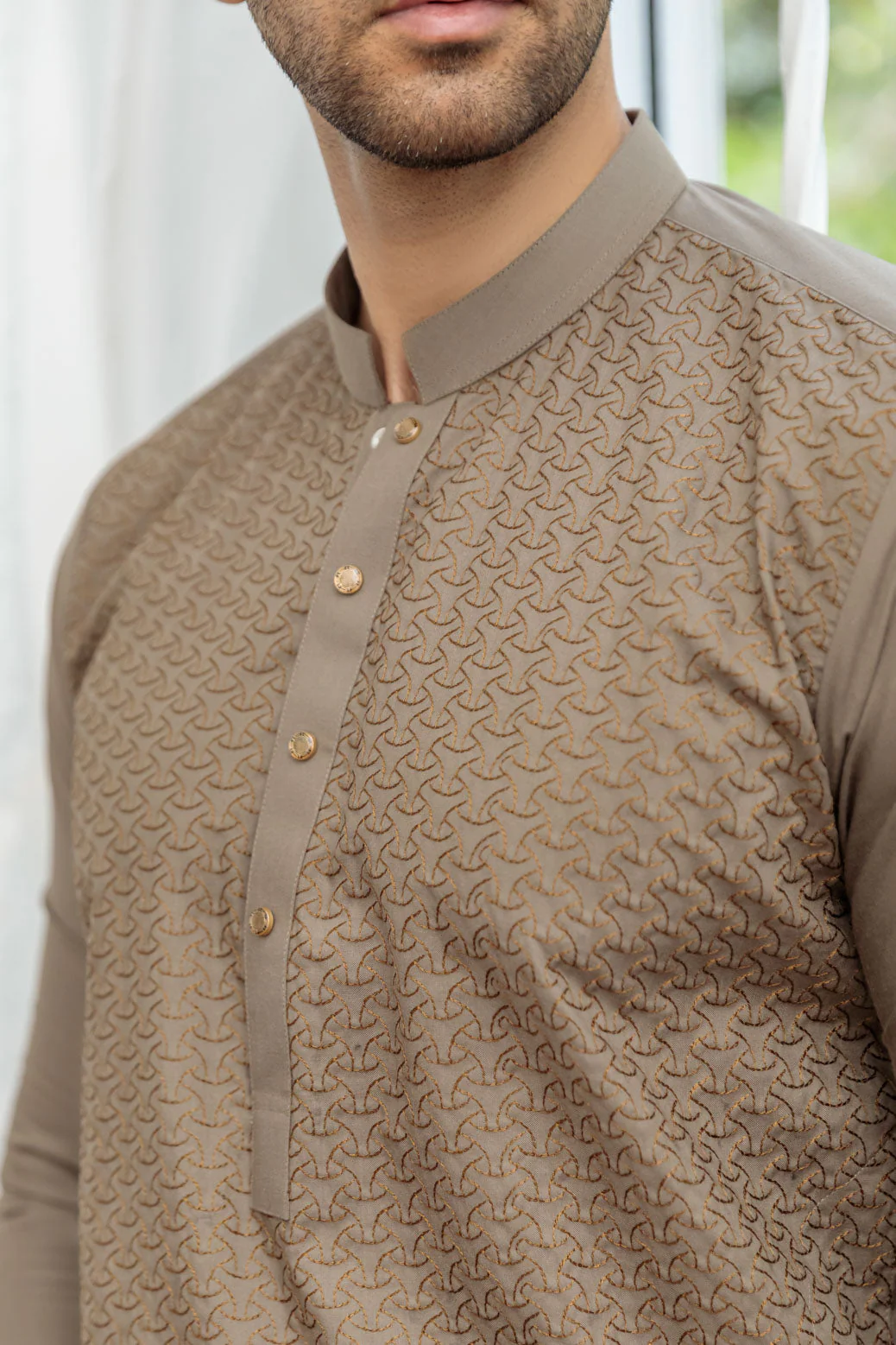 OLIVE-BLENDED-KURTA TROUSER - (KSR24-009) - Image 4
