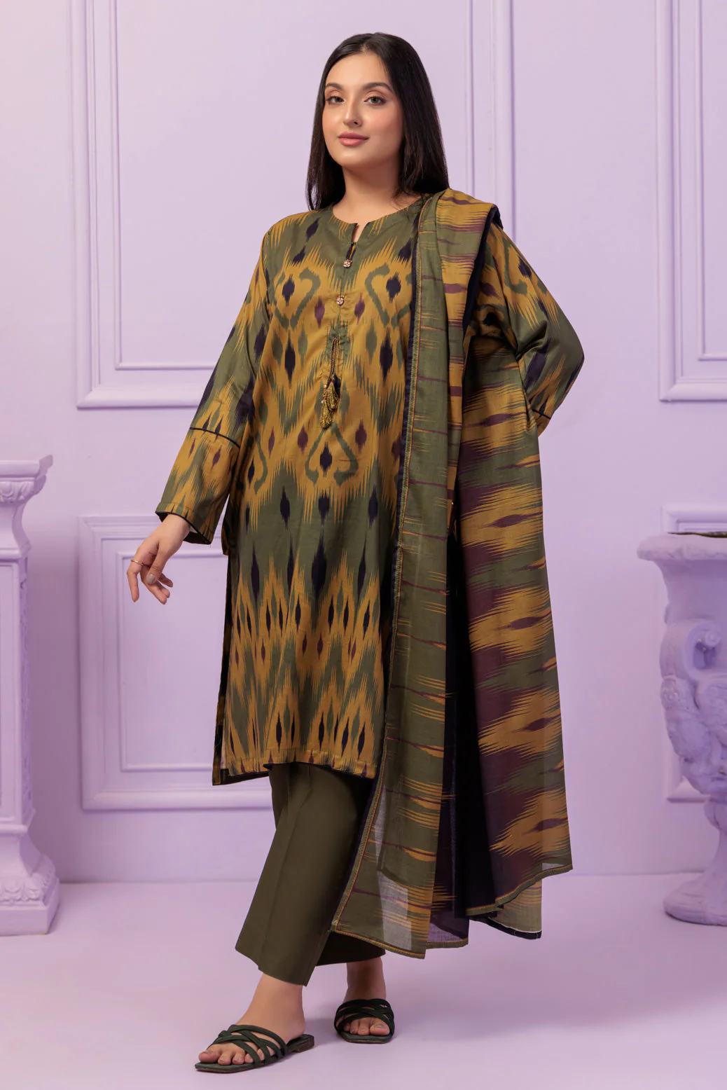 OLIVE-LAWN-3 PIECE (2S24B3P420) - Image 3