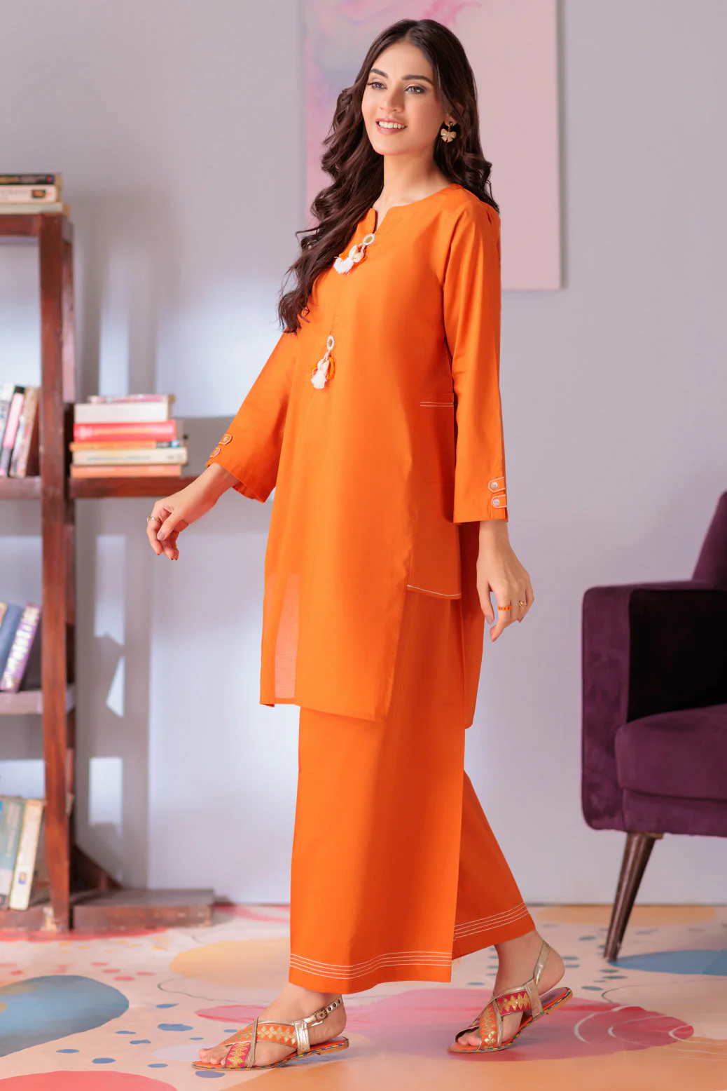 ORANGE-CAMBRIC-2 PIECE (SSS232P56) - Image 4