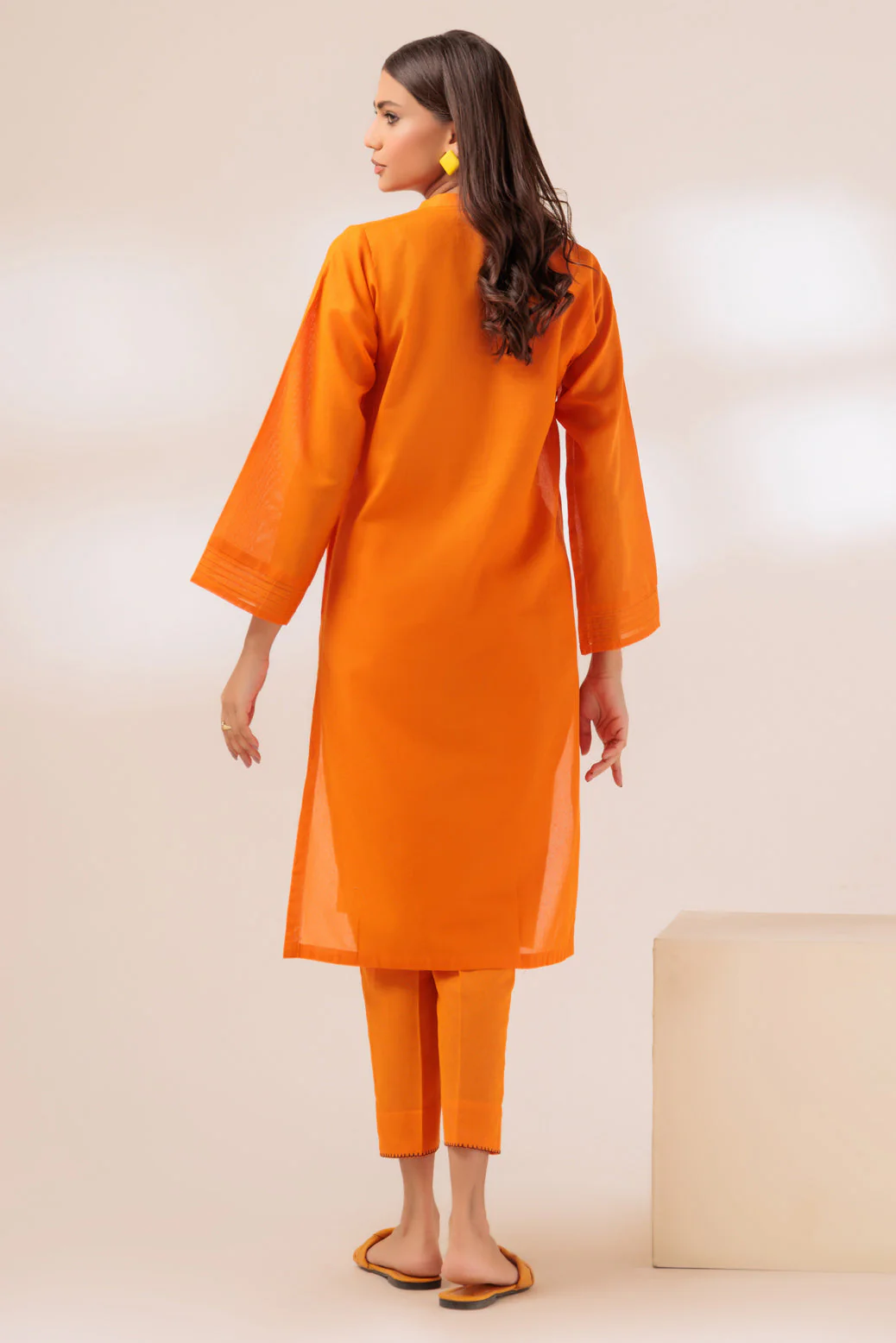 ORANGE-COTTON DOUBLE-2 PIECE (PWS5232P07) - Image 4