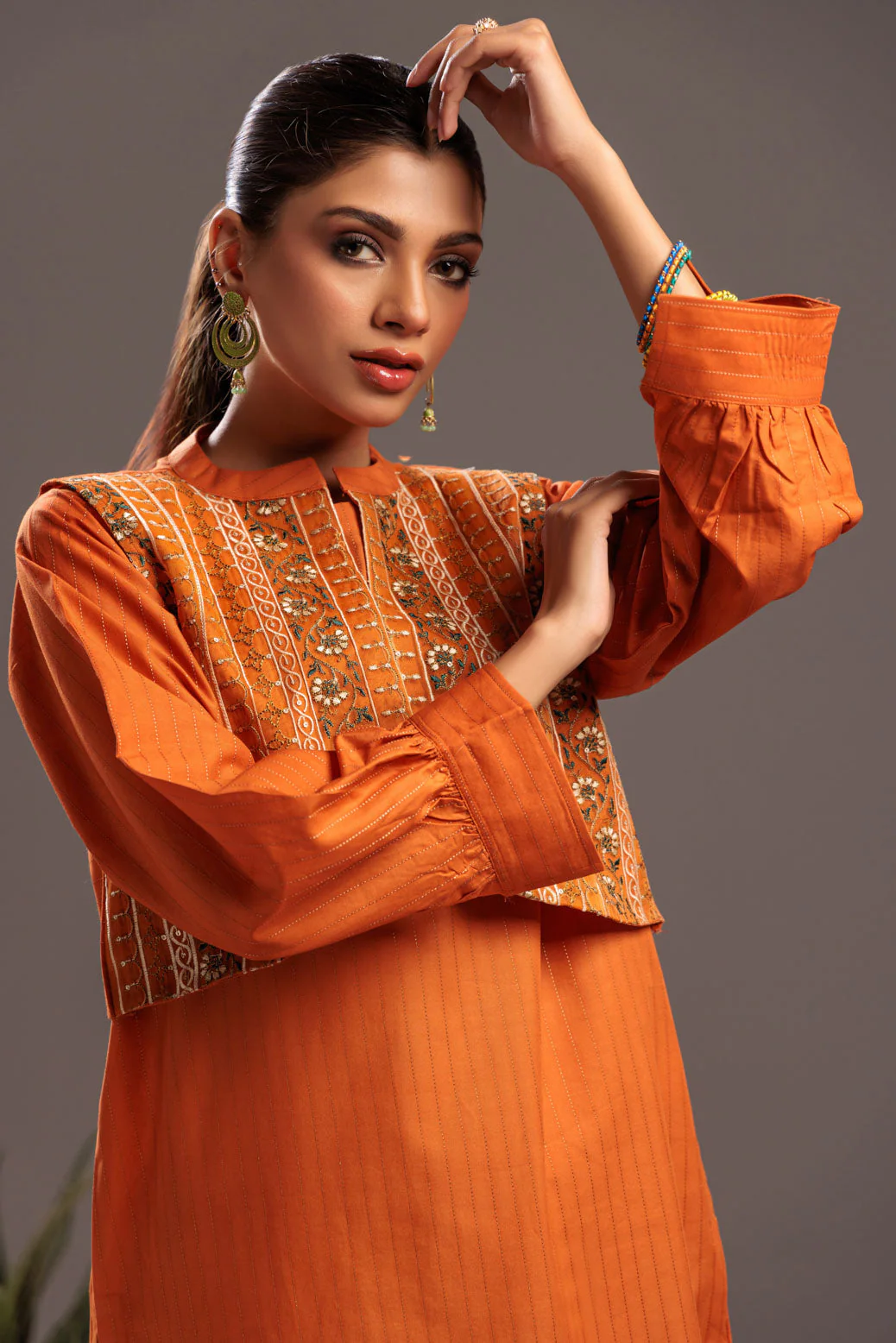 ORANGE-DOBBY-2 PIECE (SSS232P23) - Image 2