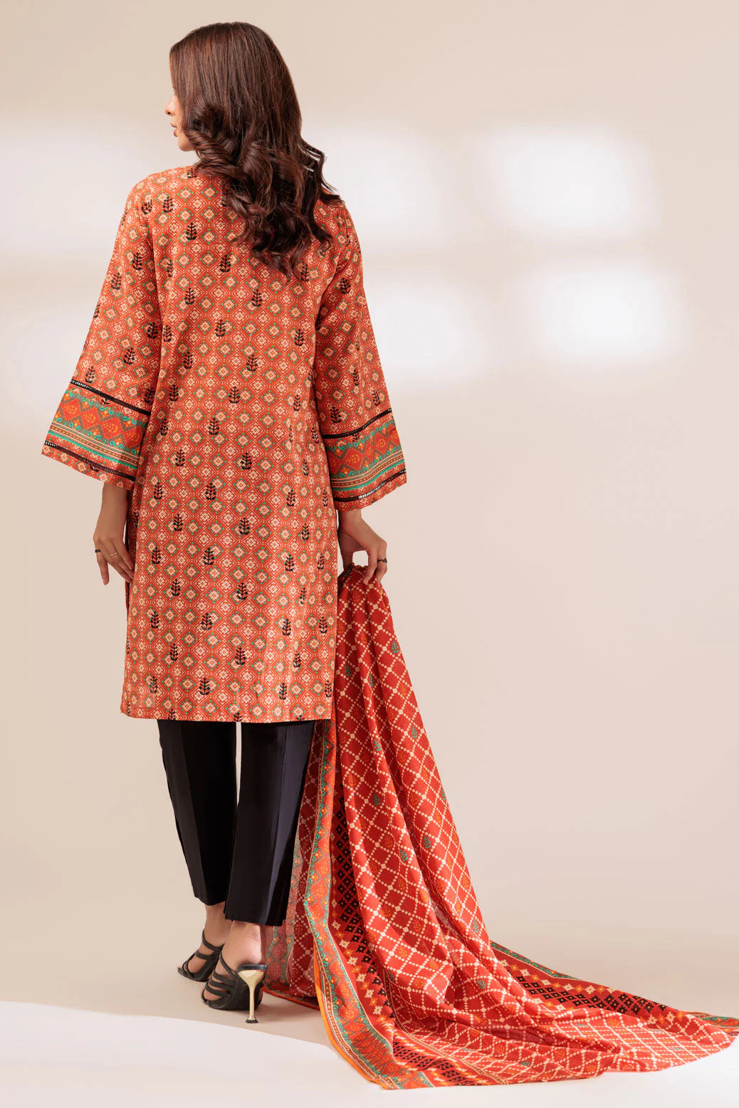 ORANGE-DOUBLE COTTON-2 PIECE (PWS5232P08) - Image 4
