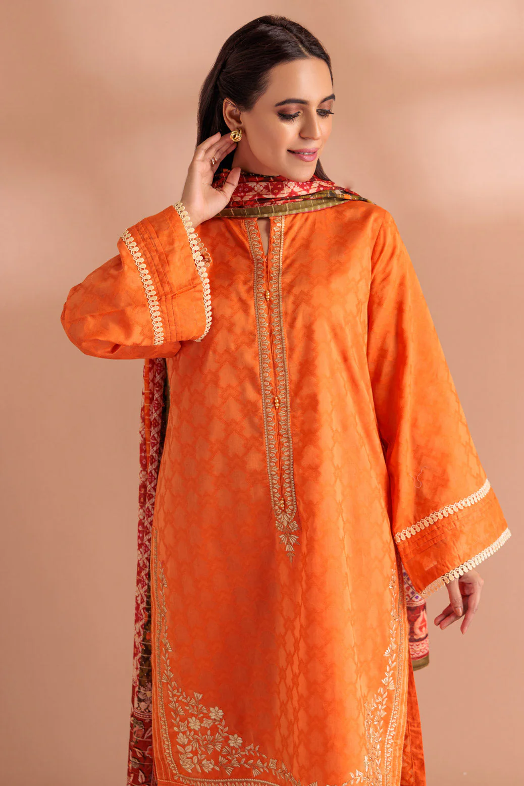 ORANGE-DYED BROSHIA-3 PIECE (SS6243P03) - Image 2