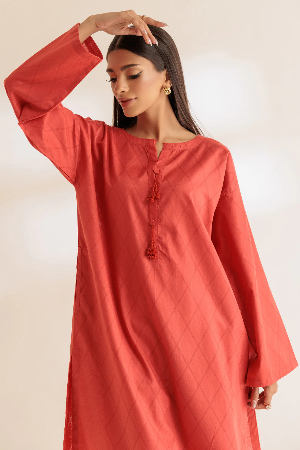 ORANGE-JACQUARD-2 PIECE (SS2242P19) - Image 3