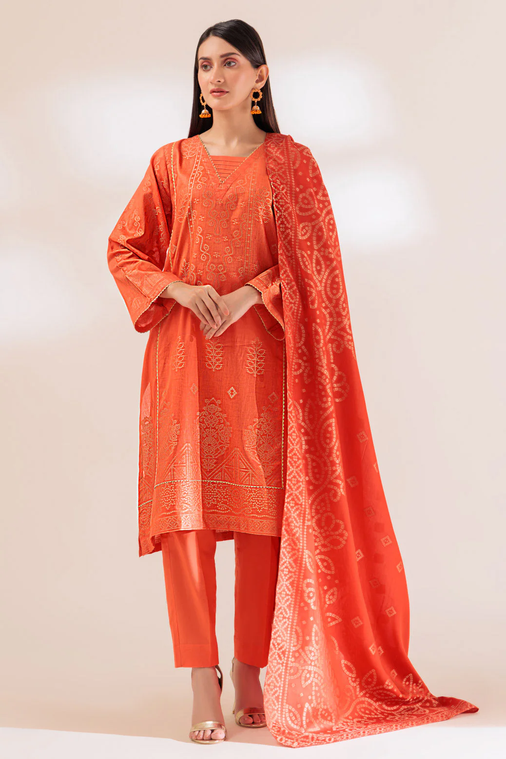ORANGE-JACQUARD-3 PIECE (PWJ5233P11) - Image 3