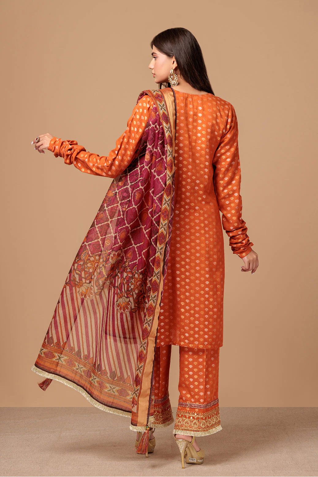 ORANGE-JACQUARD-3 PIECE (SAS233P86) - Image 5