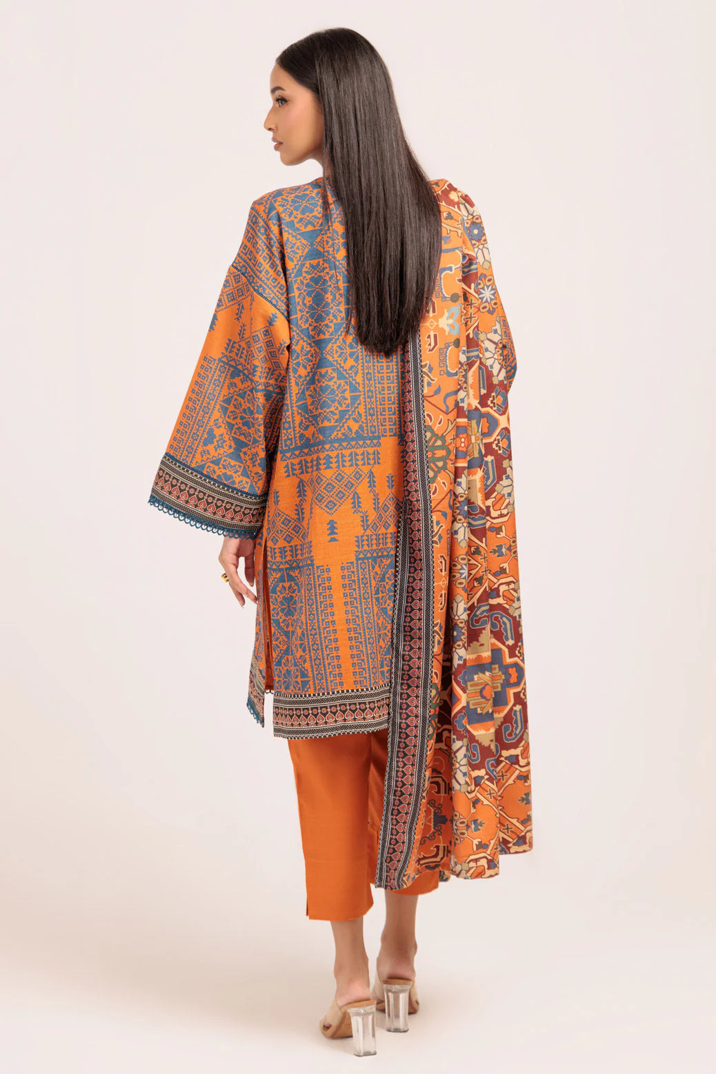 ORANGE-KHADDAR-3 PIECE (WS7243P21) - Image 4