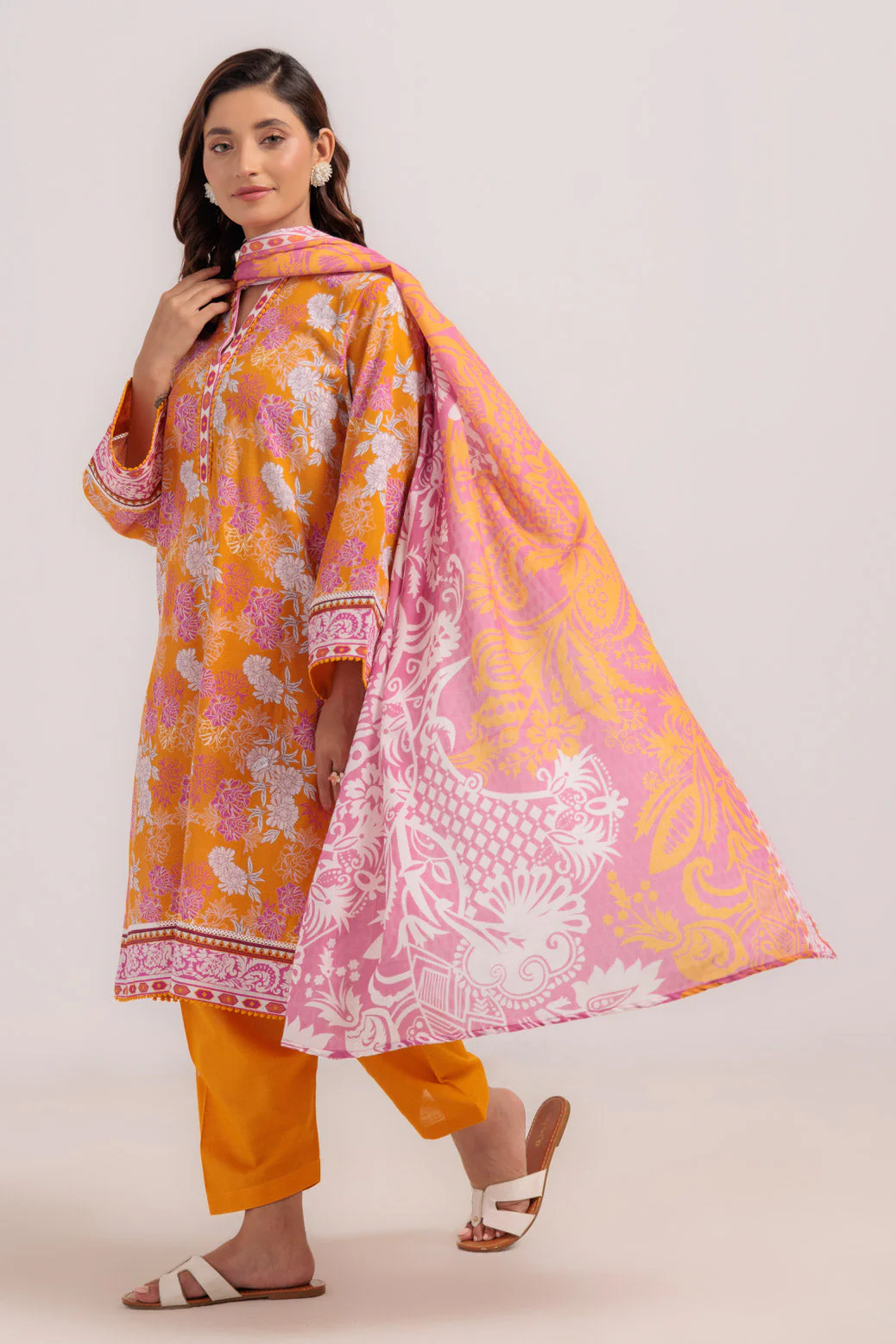 ORANGE-KHADDAR-3 PIECE (WS7243P35) - Image 3