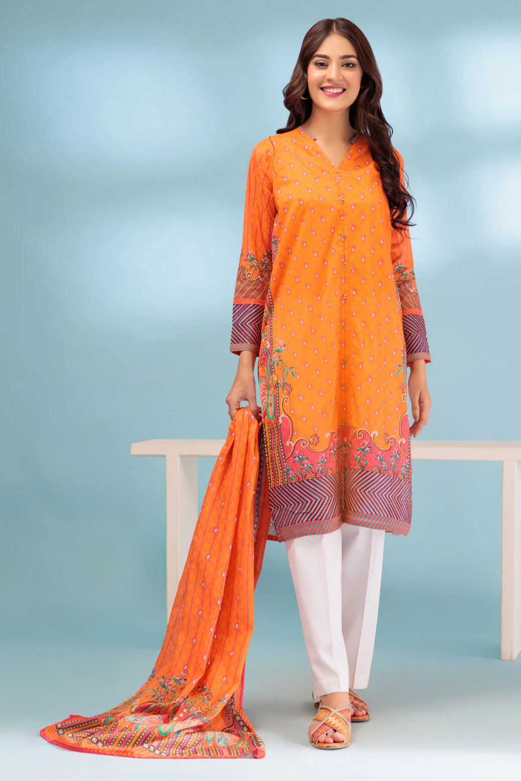 ORANGE-LAWN-2 PIECE (BSAS232P04) - Image 3
