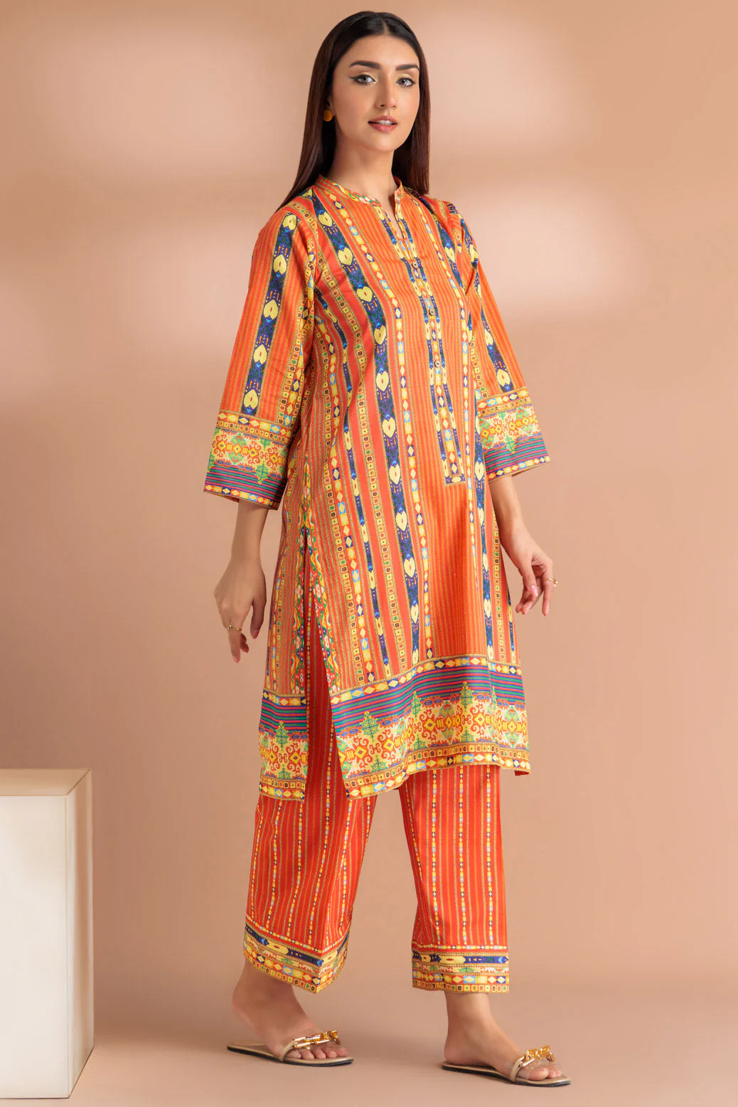 ORANGE-LAWN-2 PIECE (SA2242P01) - Image 3