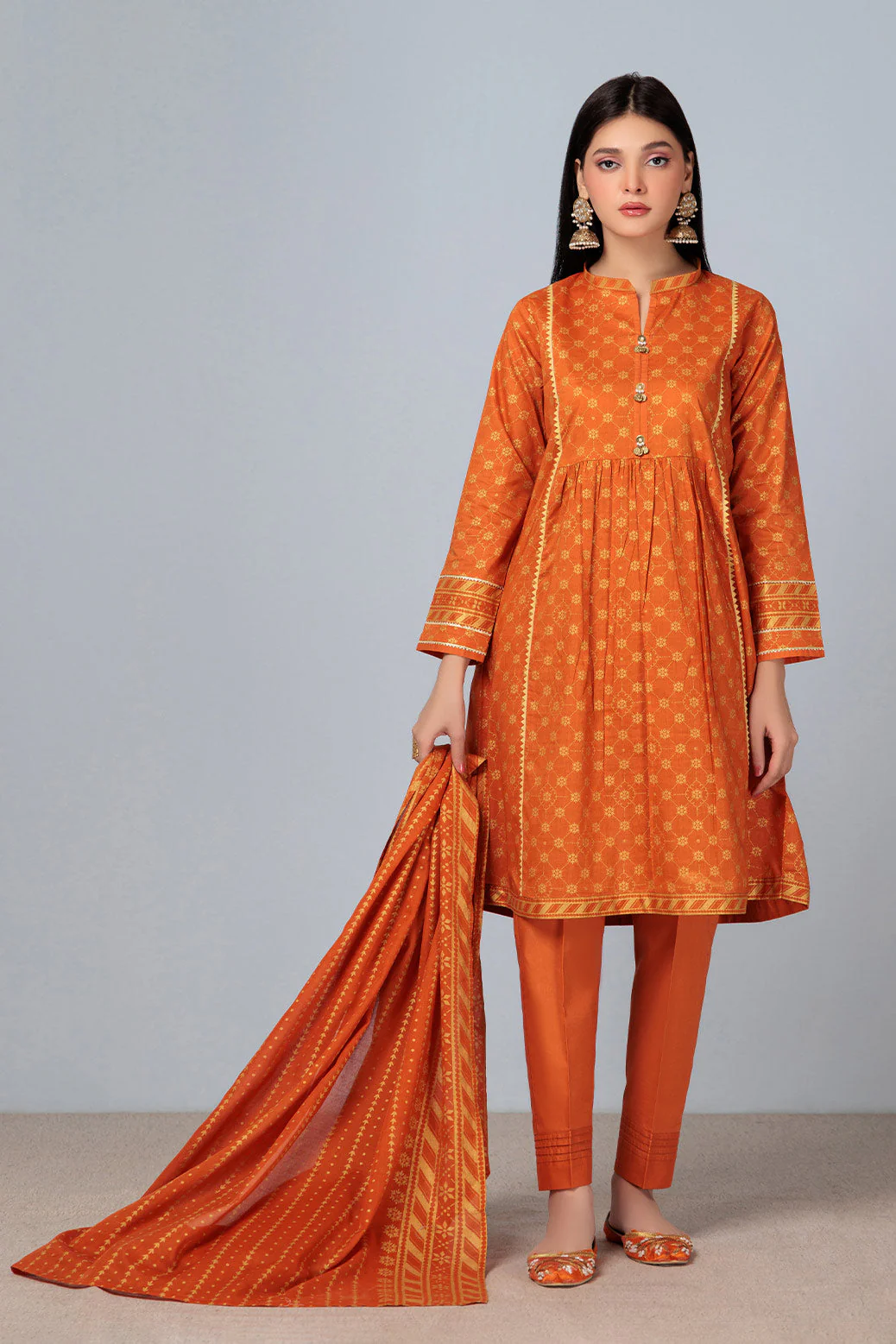 ORANGE-LAWN-3 PIECE (SAS233P87) - Image 2