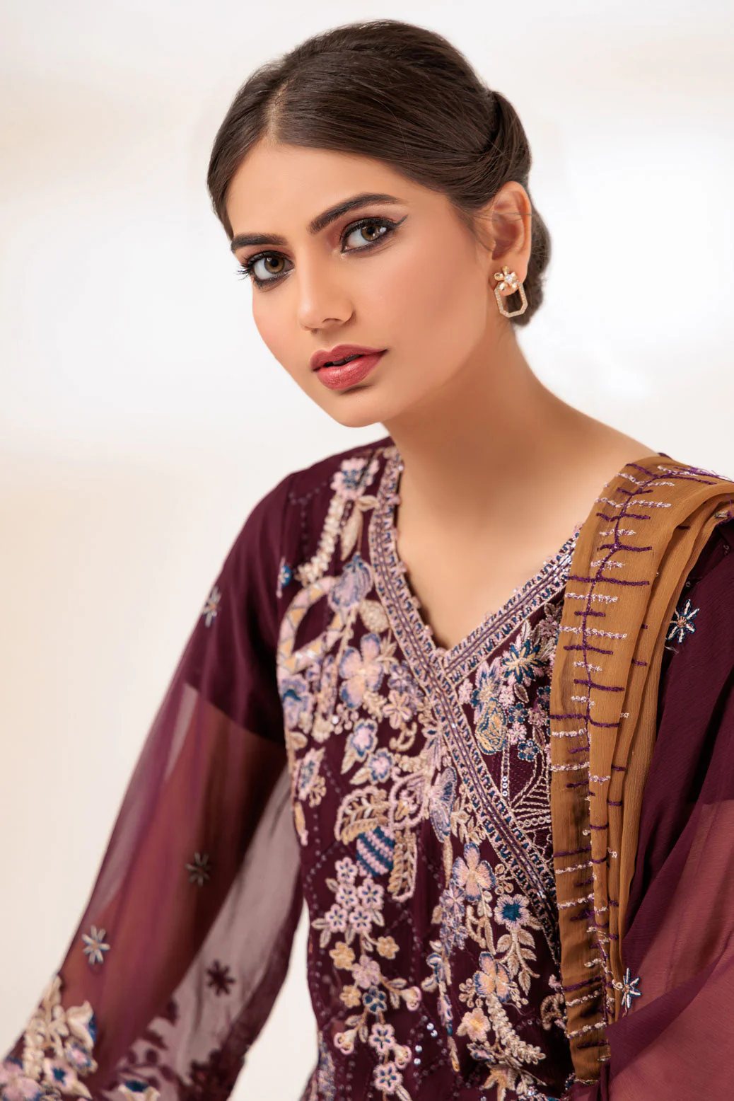 P-BROWN-CHIFFON-3 PIECE (MWF233P05) - Image 3