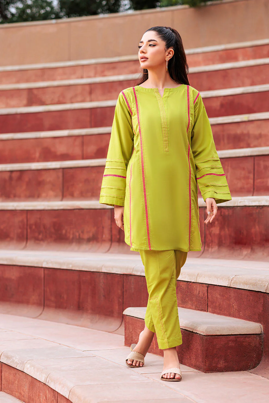 P-GREEN-CAMBRIC-2 PIECE (BRAK232P05) - Image 2