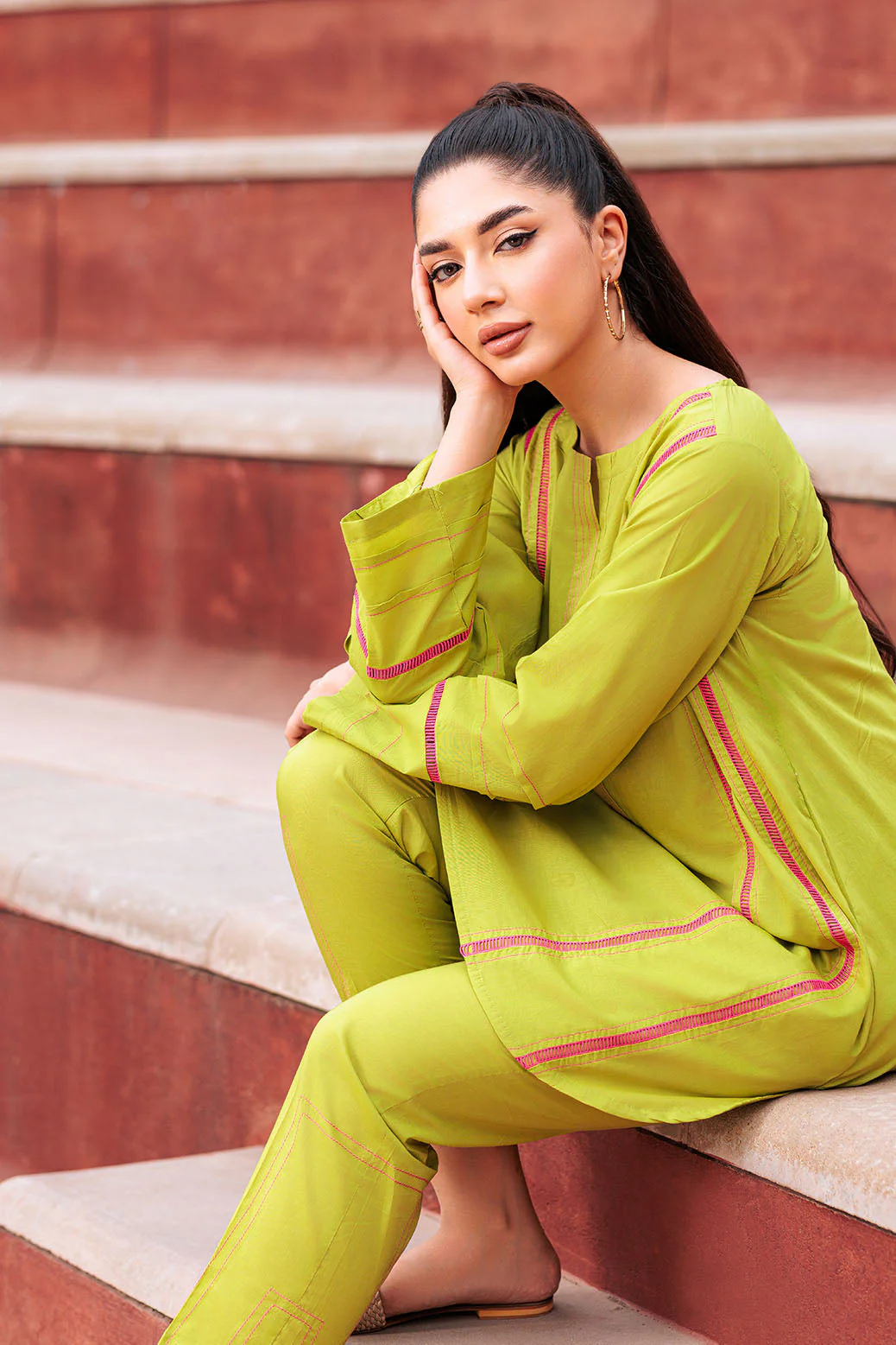 P-GREEN-CAMBRIC-2 PIECE (BRAK232P05) - Image 3