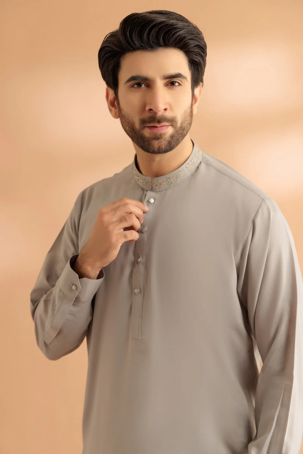 P-GREY-BLENDED-KURTA SHALWAR - (KSRS24-025) - Image 3