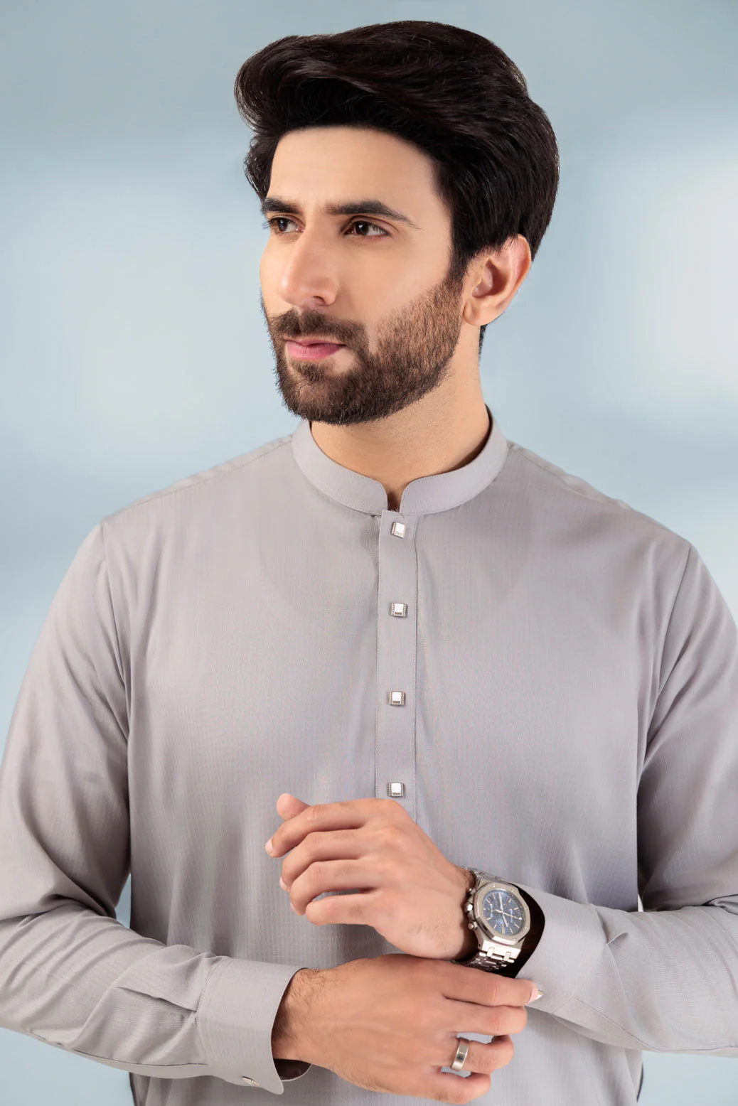 P-GREY-BLENDED-SHALWAR SUIT - (GSBS24-017) - Image 4