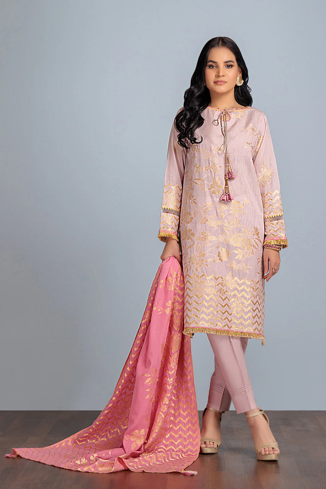 P-PINK-JACQUARD-3 PIECE (PWJ2233P11) - Image 2
