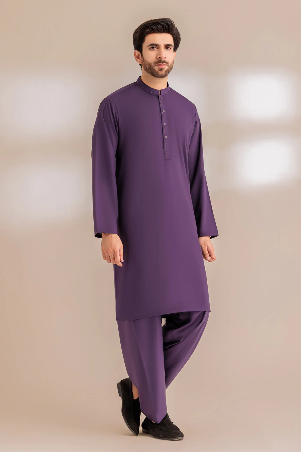 P-PURPLE-BLENDED-KURTA SHALWAR - (KSRS23-099) - Image 4