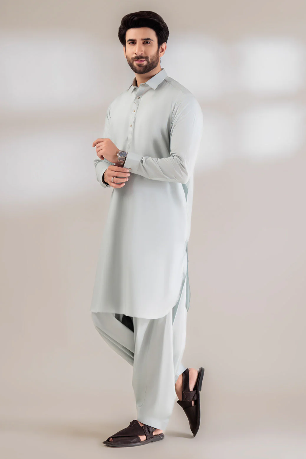 P-SMOKE-BLENDED-SHALWAR SUIT - (GSSR24-023) - Image 3