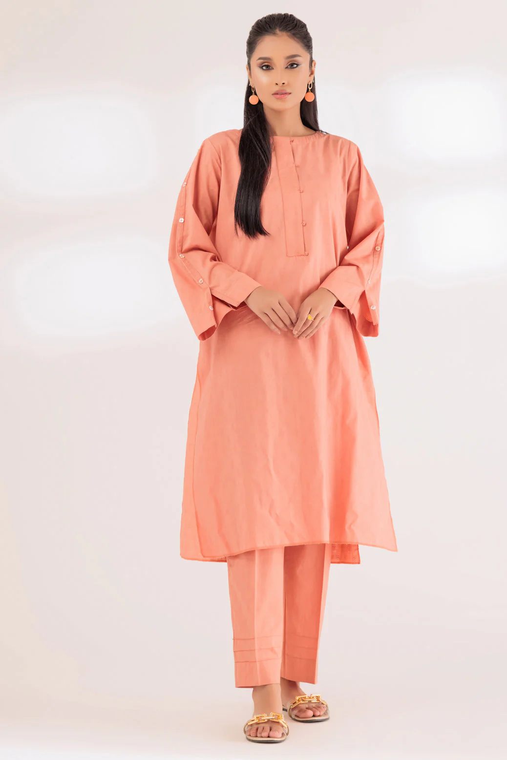 PEACH-JACQAURD-2 PIECE (SRLS232P20) - Image 2