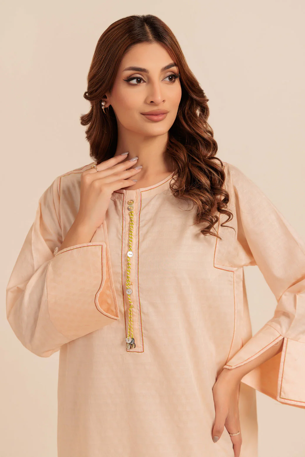 PEACH-JACQUARD-1 PIECE (PWS6241P12) - Image 5