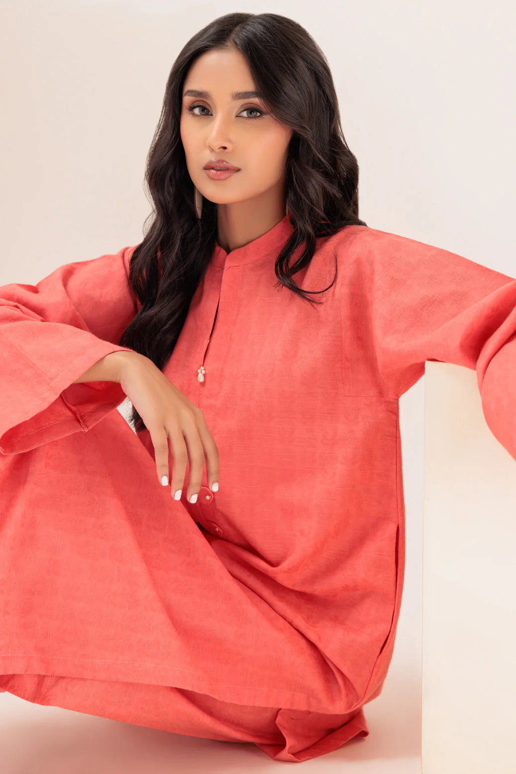 PEACH-JACQUARD-2 PIECE (WS6232P23) - Image 2