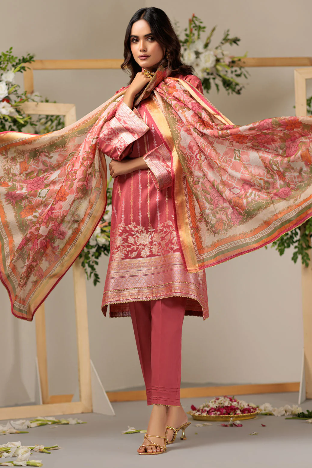 PEACH-JACQUARD-3 PIECE (BSAS233P06) - Image 3