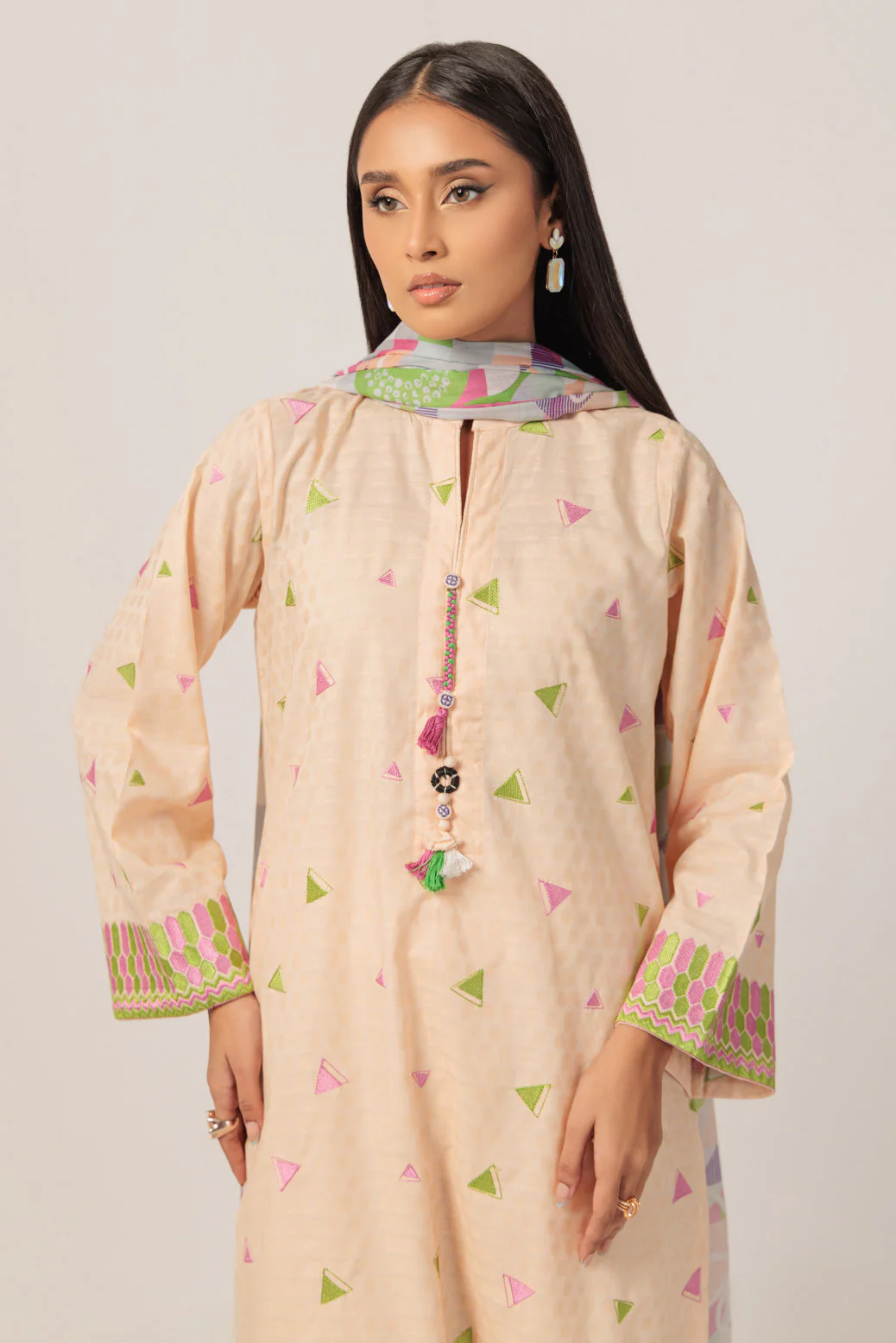 PEACH-JACQUARD-3 PIECE (PWS1243P08) - Image 3